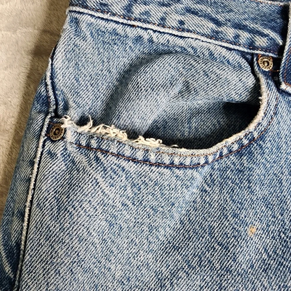 Harley Davidson Mens 34 x 34 Blue Denim Pants Traditional Fit Distressed Grunge